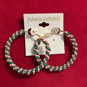 Pink & Green Hoops